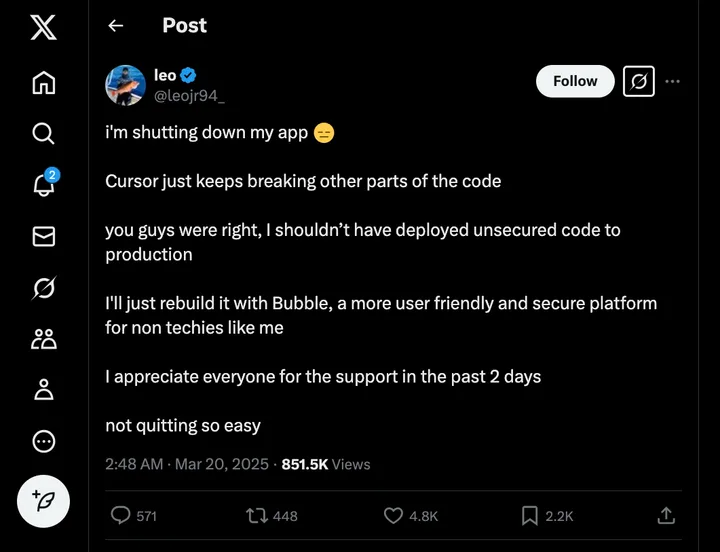 screenshot of a tweet from @leojr94